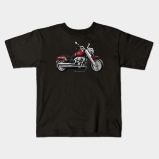 Harley Fat Boy LEGO red, s Kids T-Shirt